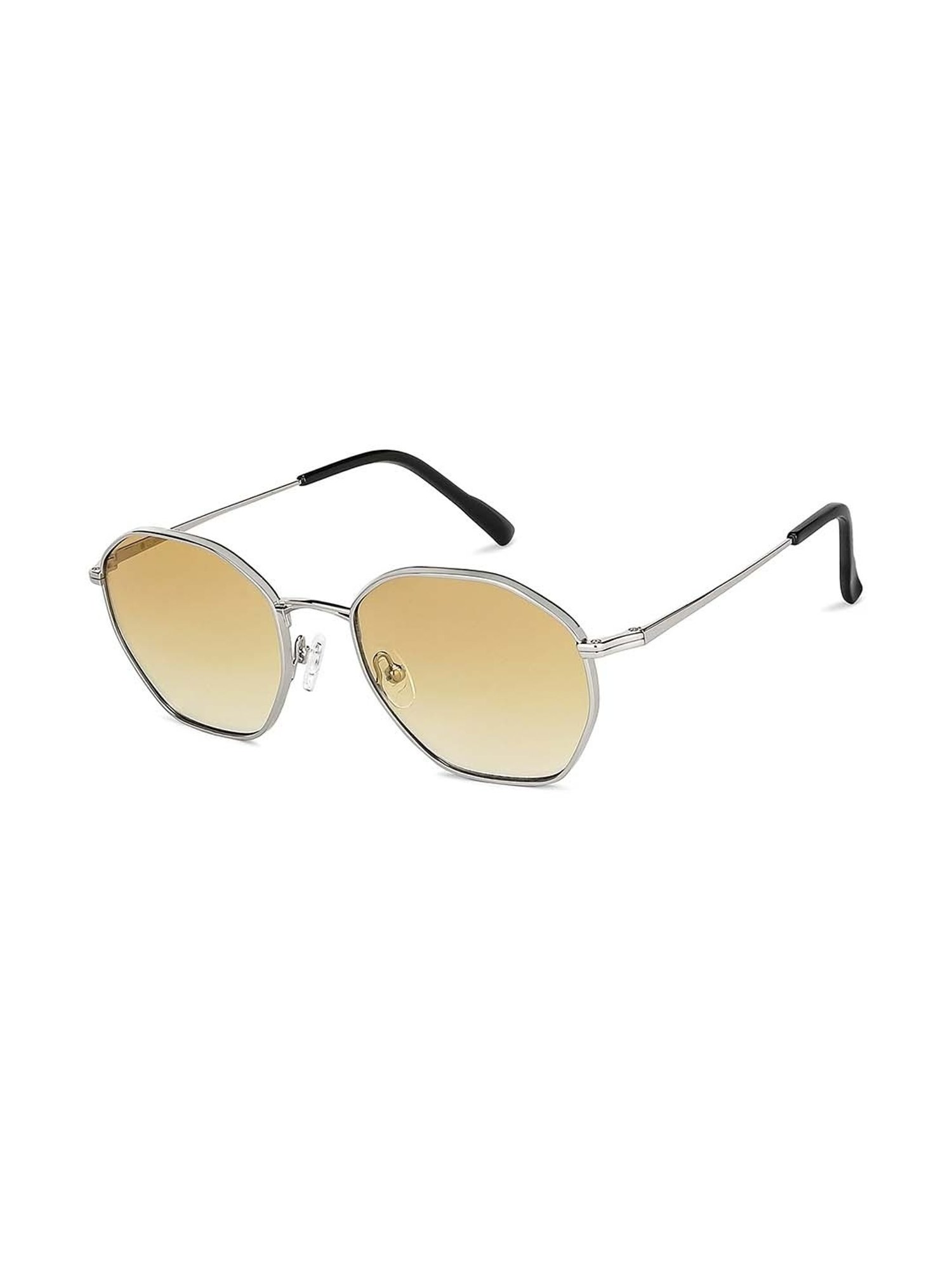 John Jacobs JJ S12472 S Yellow Hexagon Sunglasses