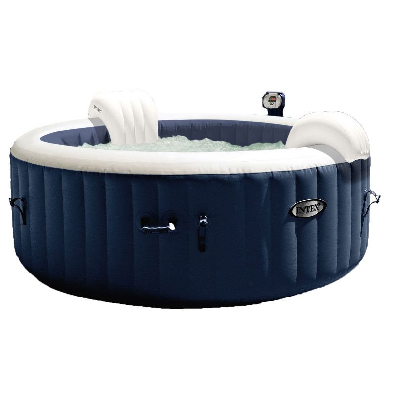 Intex PureSpa 4 Person HotTub, Multi-Colored LED Light & Attachable Cup Holder