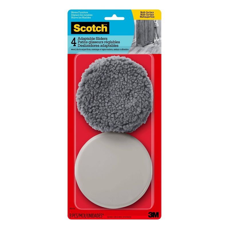 Scotch 3" 4pk Felt Pads Brown