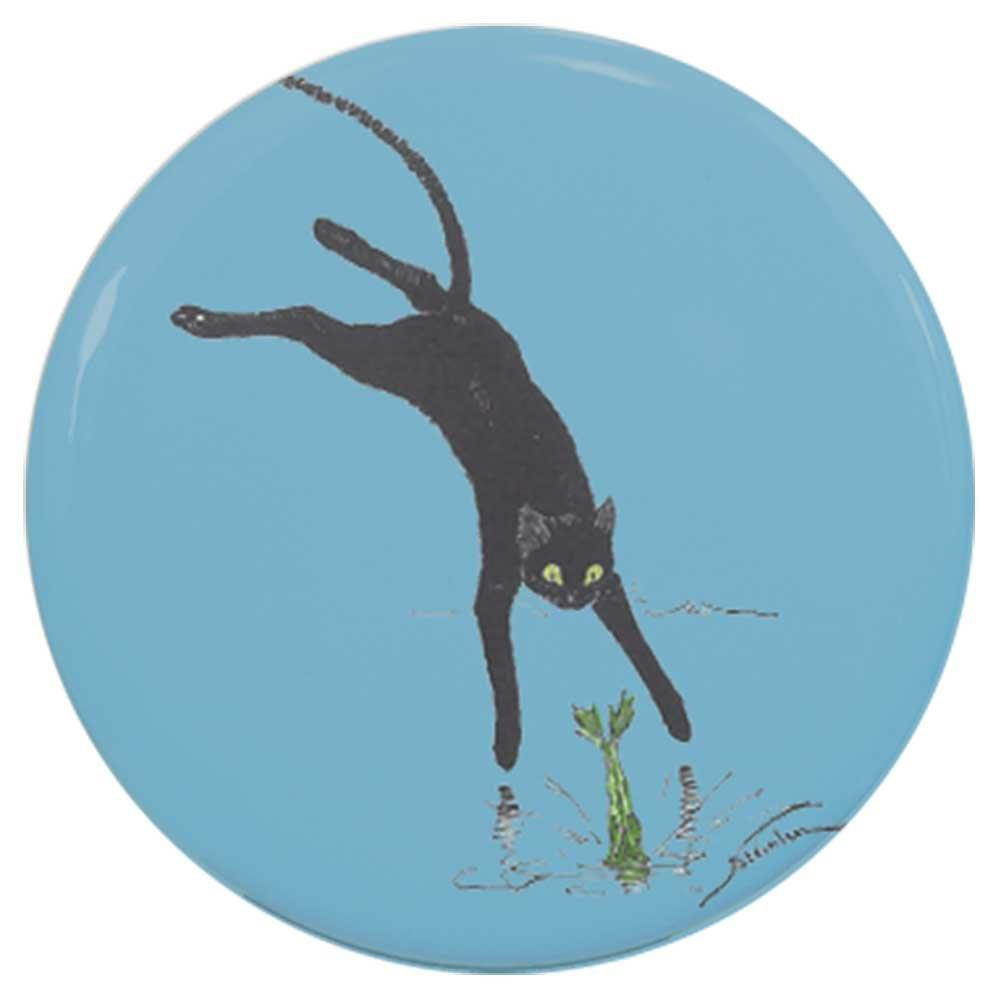 Buttonsmith Steinlen Cats And Frogs Art Nouveau Tinker Top Set to use with Tinker Reel badge reel - Made in USA