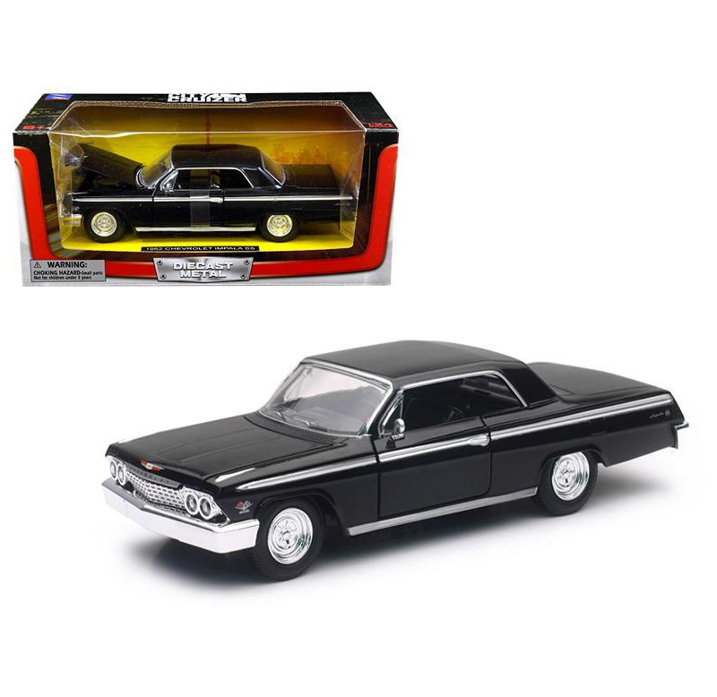 1962 Chevrolet Impala SS Black 1/24 Diecast Model Car by New Ray