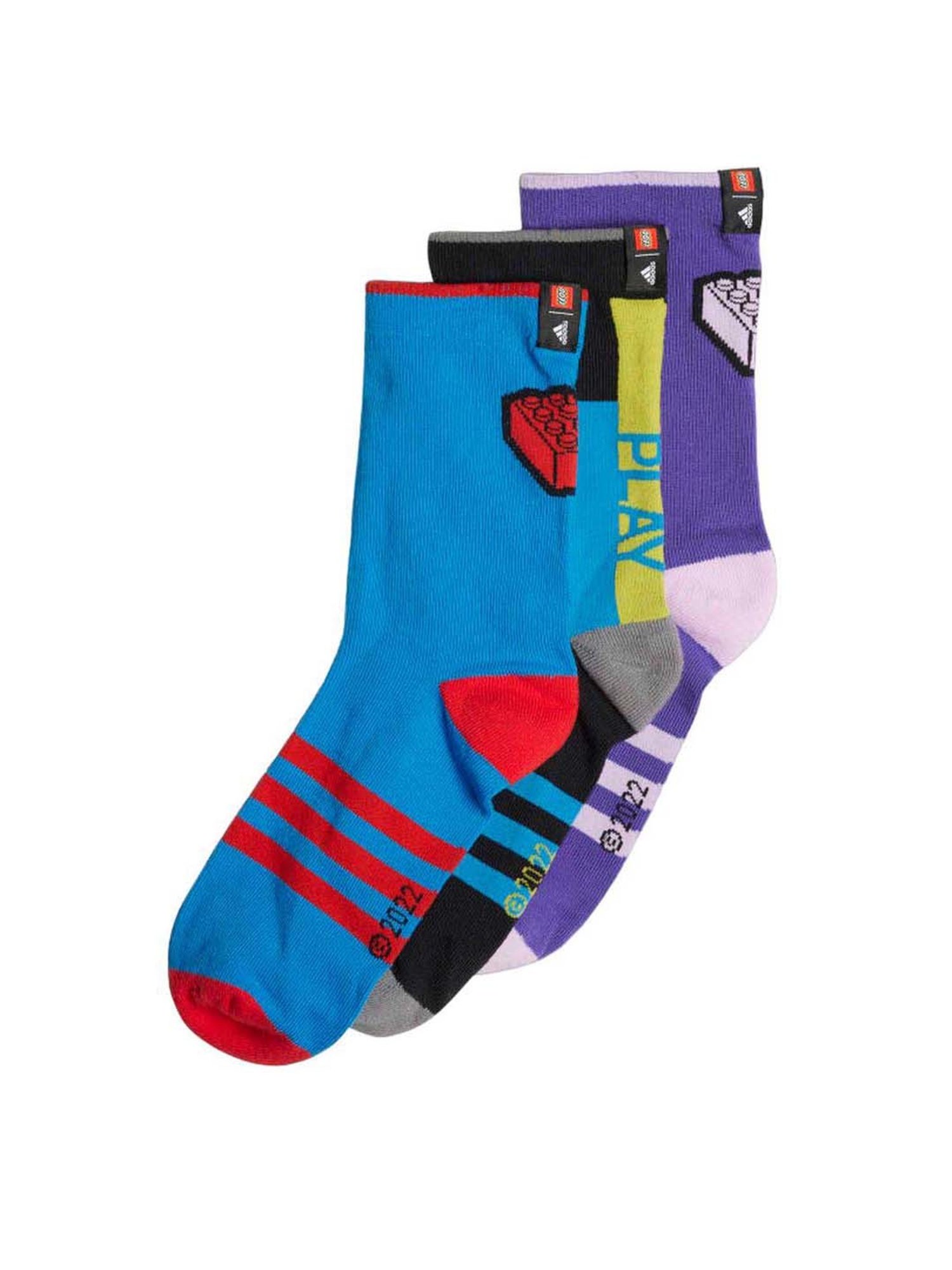 Adidas Classic Lego Multicolor Crew Socks - Pack of 3