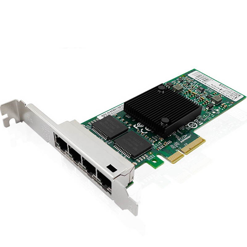PCI-E Gigabit Ethernet Server Adapter 4 Electrical Port Computer Desktop Network Card Intel 82580