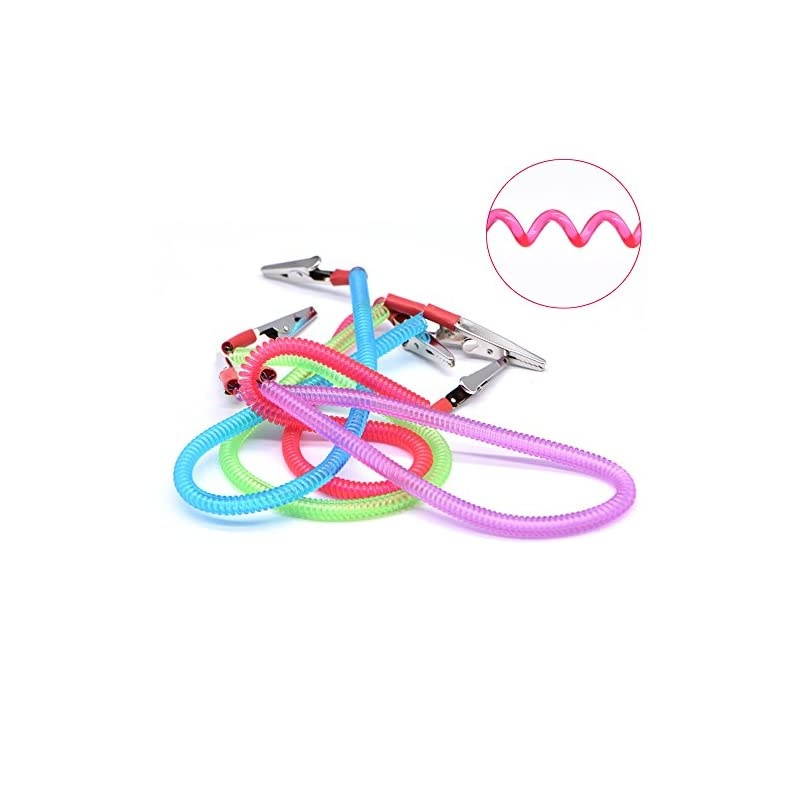 Napkin Clip Flexible Elastic Plastic Bib Clips Napkin Holder (4Count)