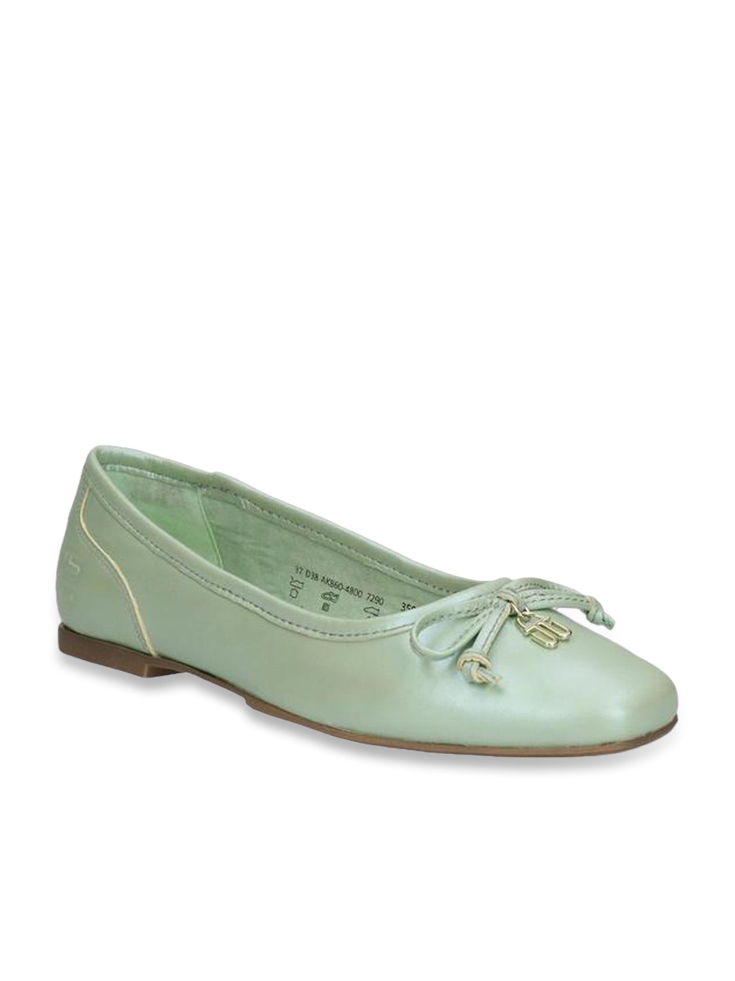 Bagatt Women's Amalia Green Flat Ballets
