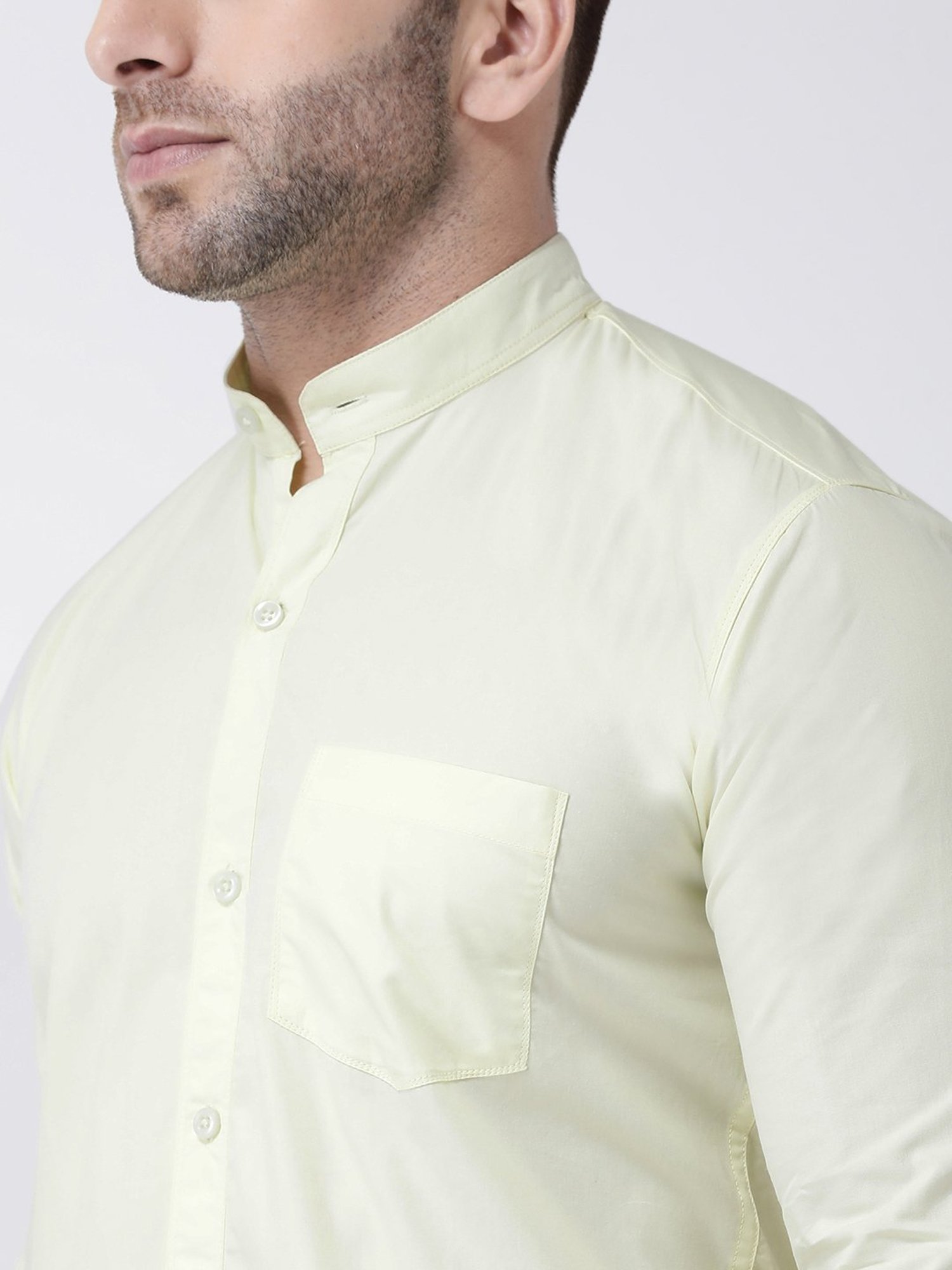Hangup Plus Lemon Slim Fit Pure Cotton Shirt