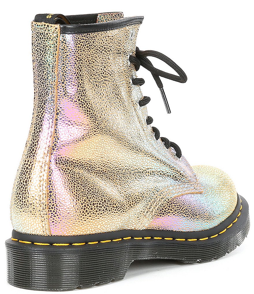 Dr. Martens Women's 1460 Rainbow Ray Metallic Lace-Up Combat Boots