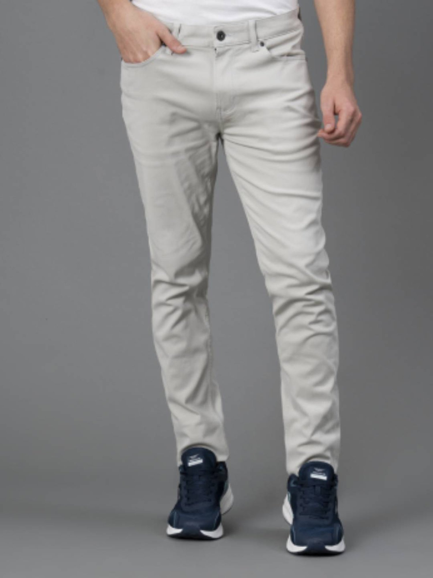 Red Tape Light Grey Skinny Fit Jeans