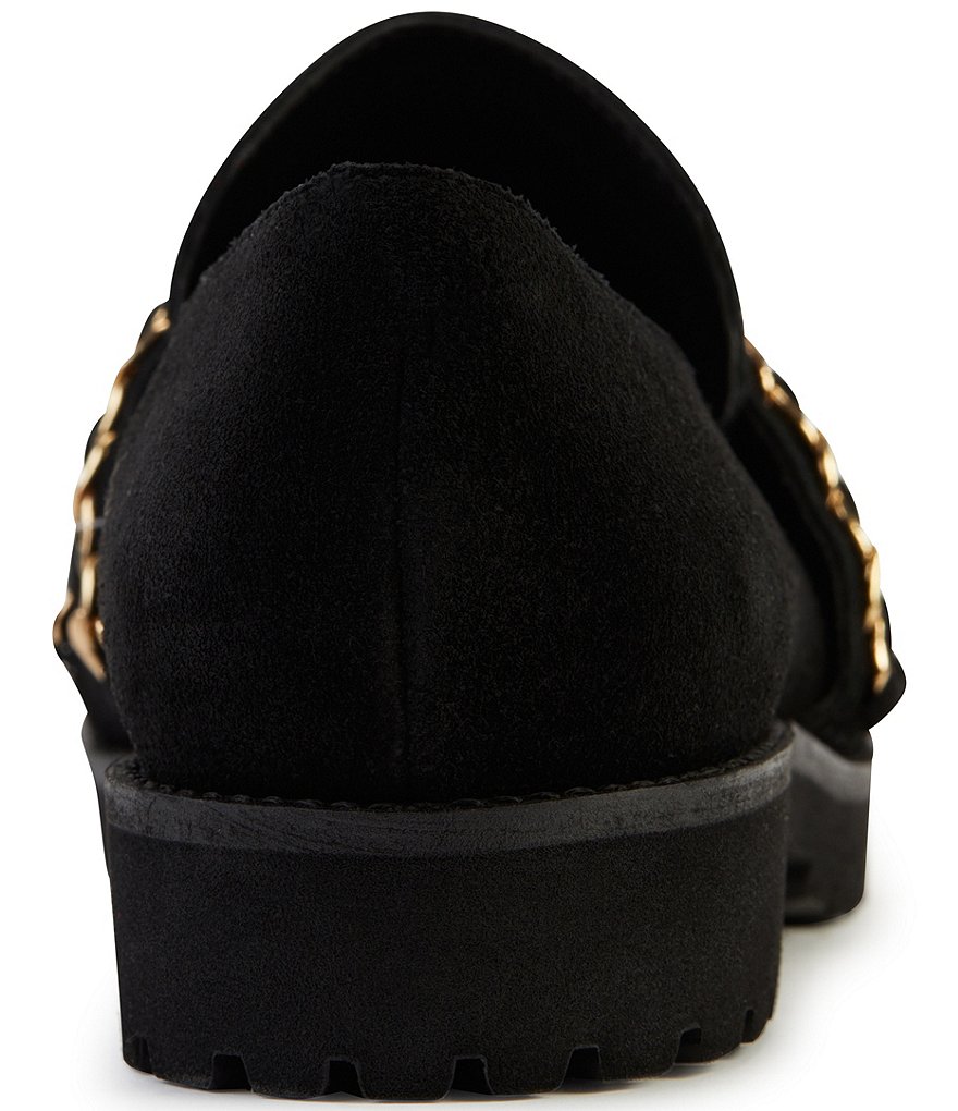 KARL LAGERFELD PARIS Irene Suede Chain Slip Ons