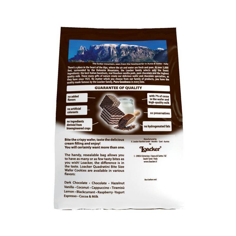 Loacker Quadratini Bite Size Wafer Cookies - 8.82oz