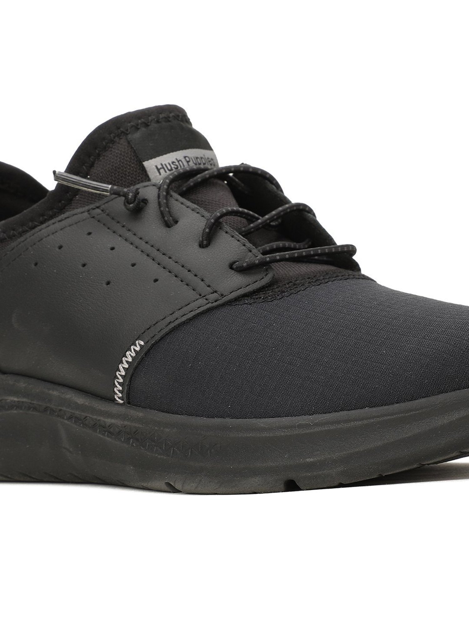 Hush Puppies by Bata Men's Black Running Shoes