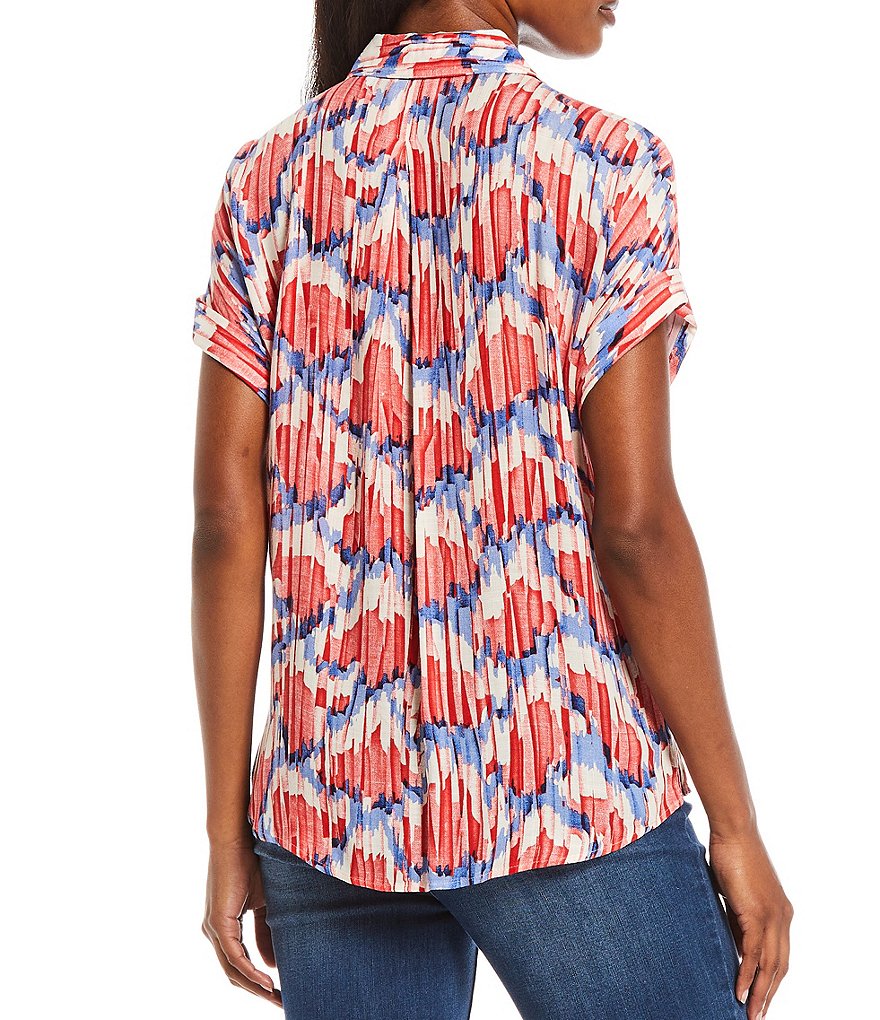 Westbound Shattered Check Button Up Camp Shirt