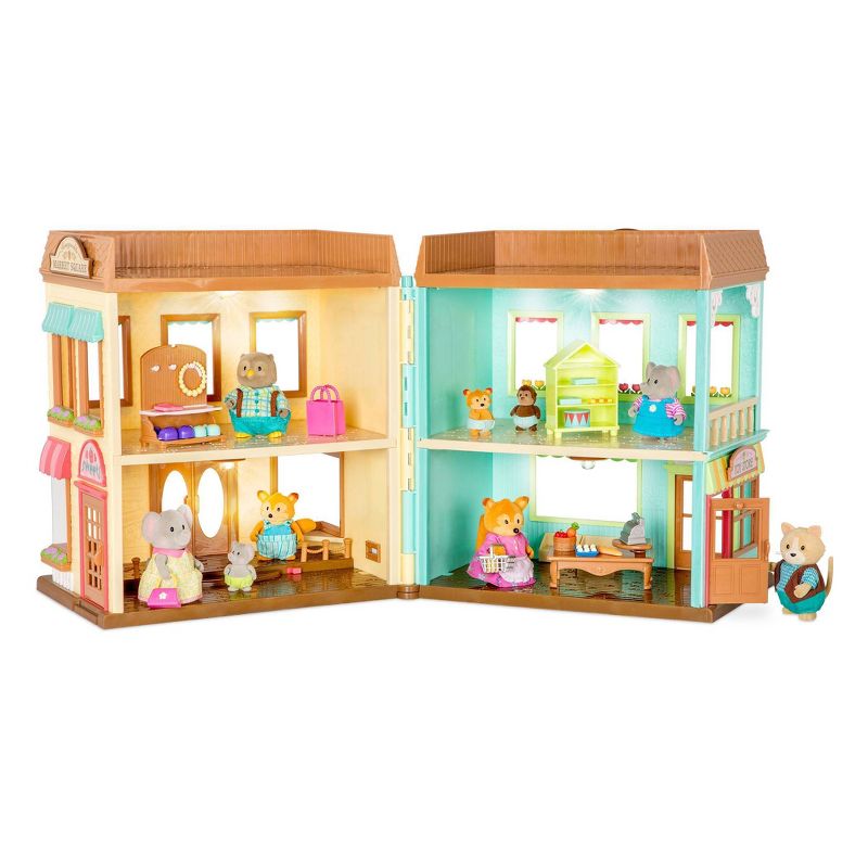 Li'l Woodzeez Playset with Accessories - 24pc Honeysuckle Market Square