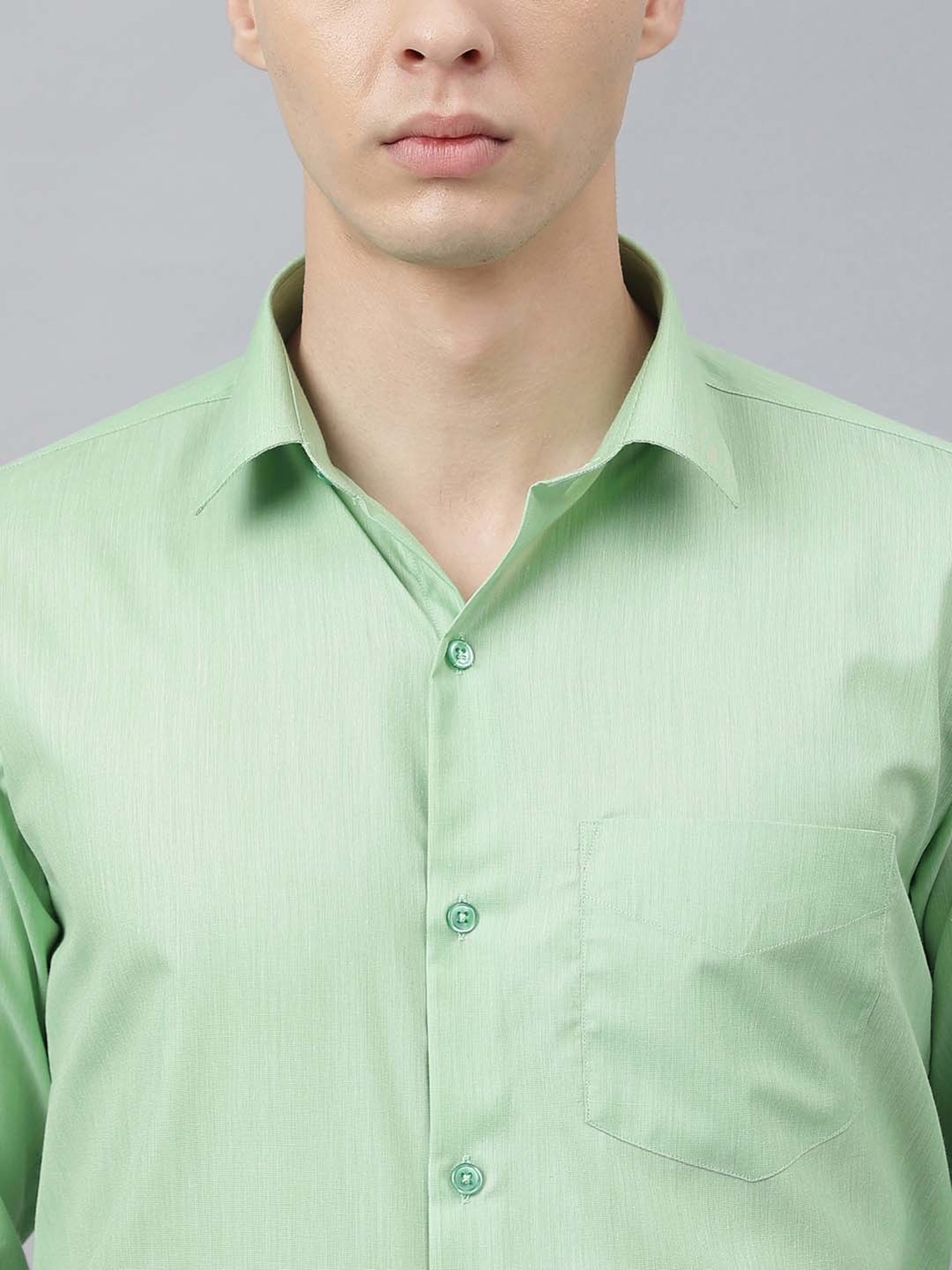 English Navy Green Slim Fit Shirt