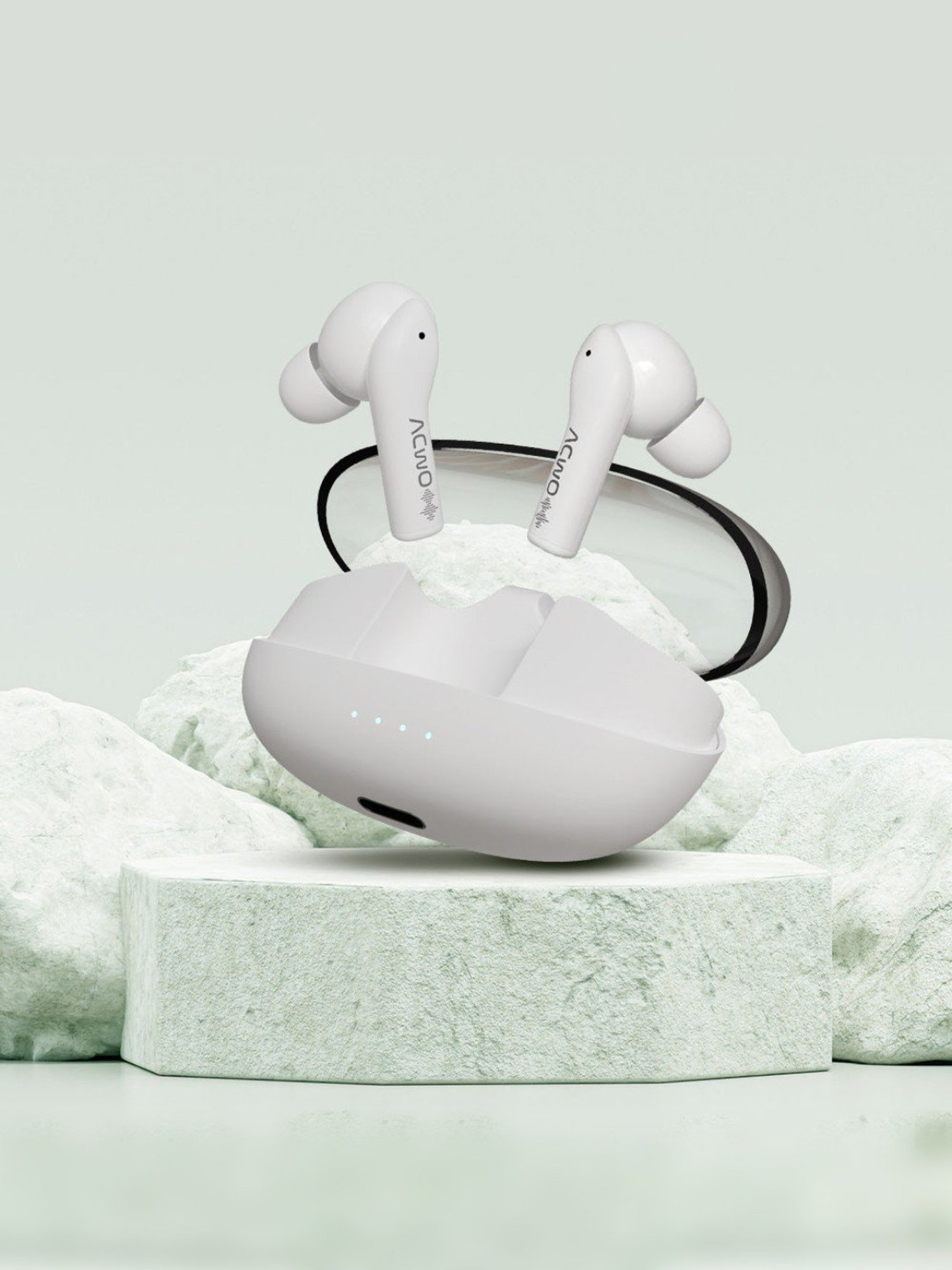 ACwO DwOTS 535 In Ear BT Earbuds with 35H Playtime & BasS BooM X Sound (Cotton White, True Wireless)