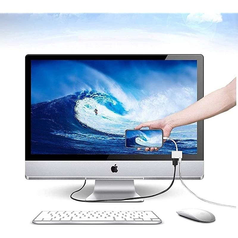 MFi Certified] Lightning to HDMI Adapter, Lightning to 1080P Digital AV Audio HDMI 4K Video Sync Screen Connector with Charging Port Compatible for iPhone, iPad, iPod on HD TV/Monitor/Projector