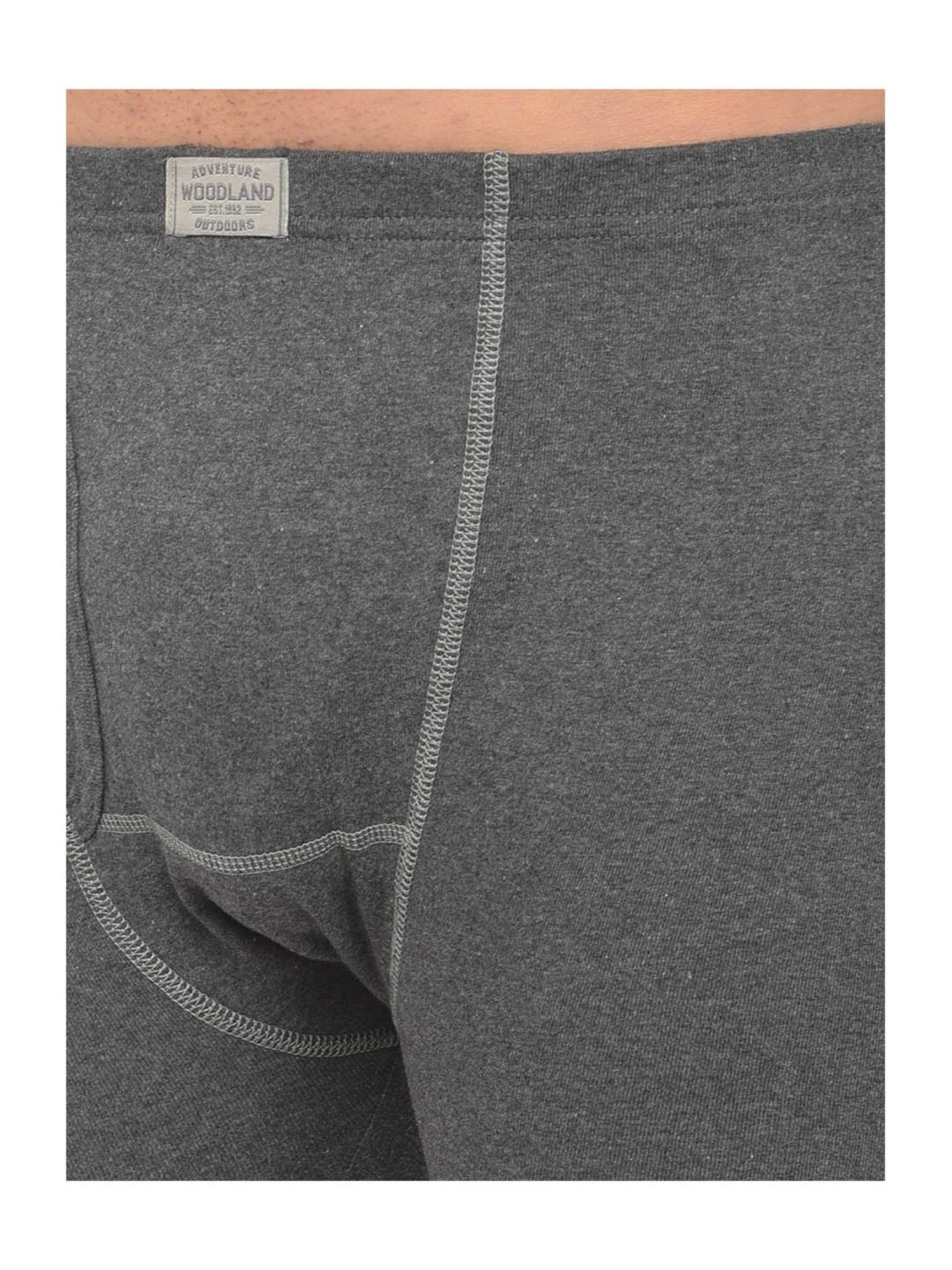 Woodland Dark Grey Cotton Solid Trunks