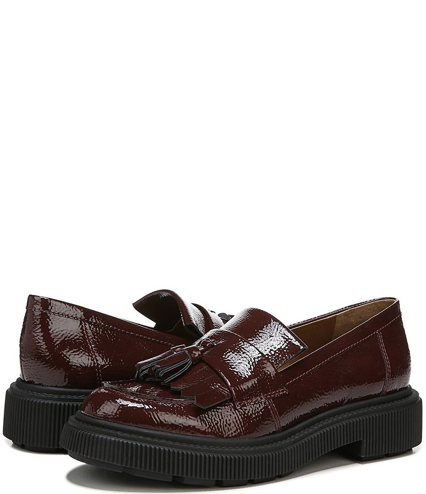 Franco Sarto Jack Kiltie Fringe Tassel Patent Loafers
