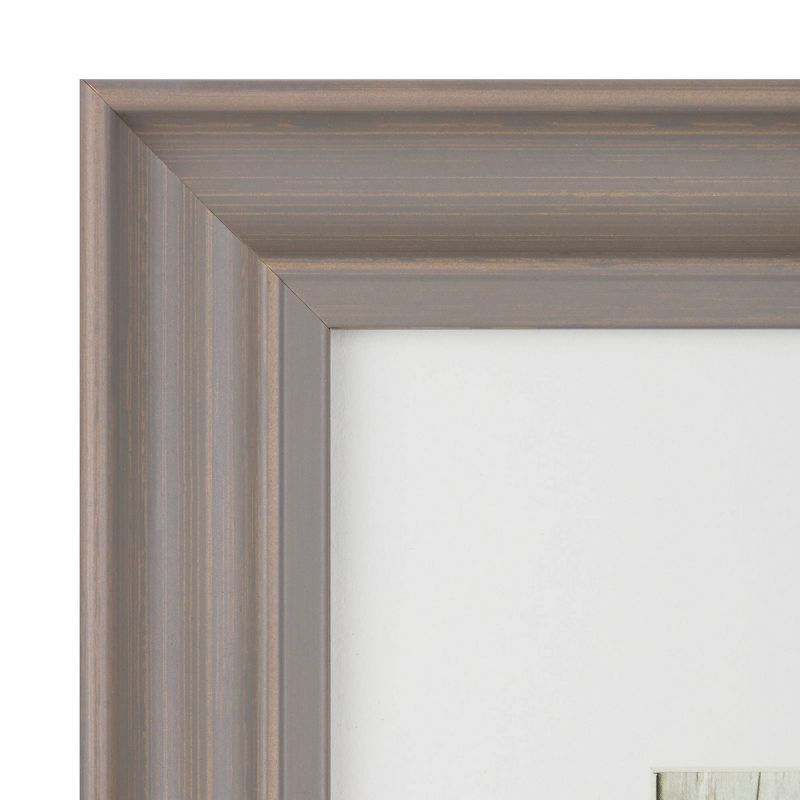 4pc 11"x14" Matted to 8"x10" Farmhouse Tabletop or Wall Mount Picture Frames Distressed Gray - Life Moments