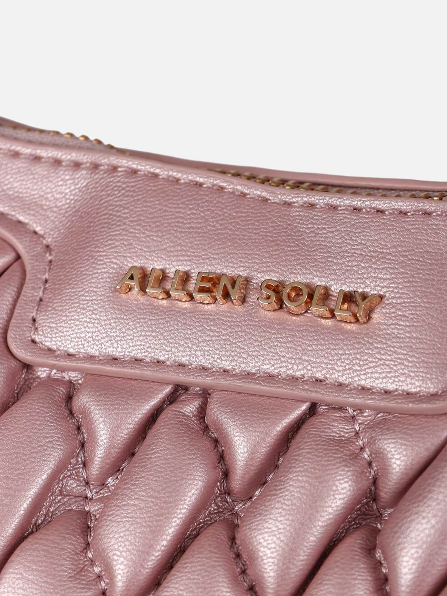 Allen Solly Pink Textured Medium Shoulder Handbag