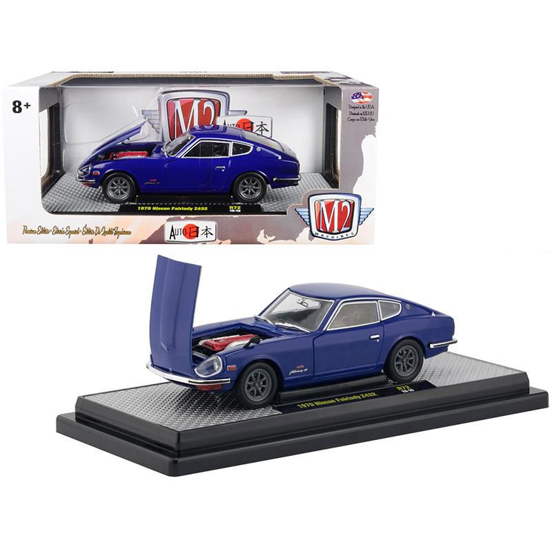 1970 Nissan Fairlady Z432 Dark Blue "Auto Japan" Limited Edition to 5,800 pieces 1/24 Diecast Model Car by M2 Machines