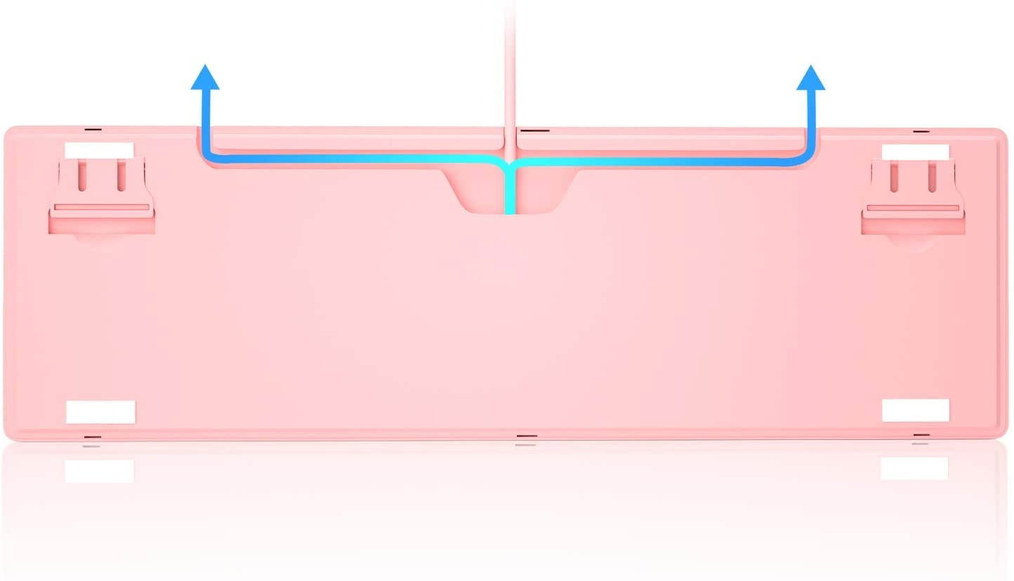 Detachable Keycap Gaming Keyboard,DIY Armor Backlight Splash-Proof Mechanical Keyboard for Computer PC Laptop Game(Pink Red Switches)