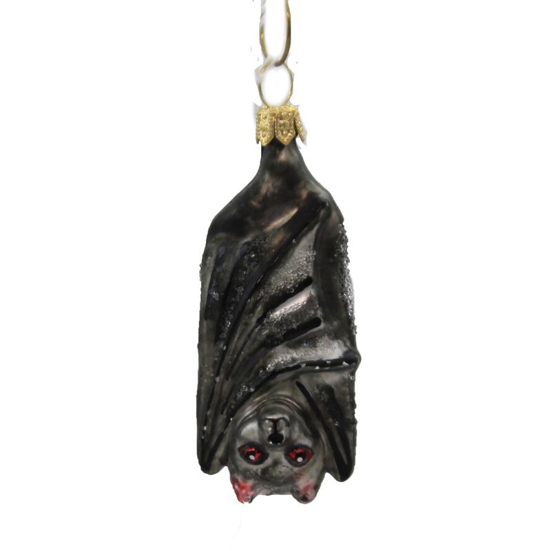 Morawski 2.75" Mini Black Bat Ornament Halloween Gem Size  -  Tree Ornaments