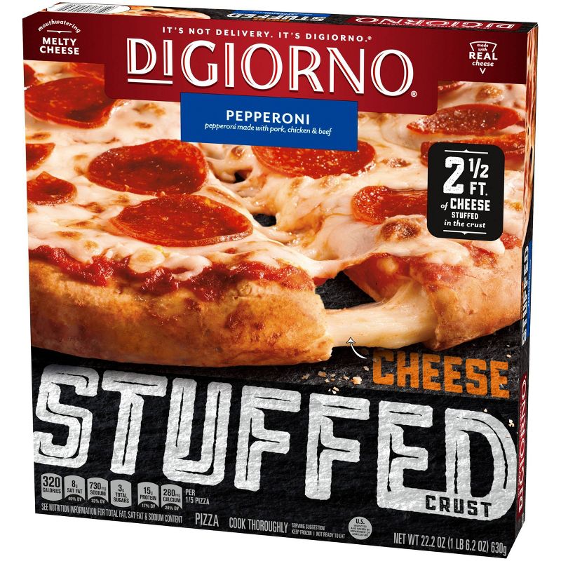 DiGiorno Pepperoni Frozen Pizza with Cheese Stuffed Crust - 22.2oz