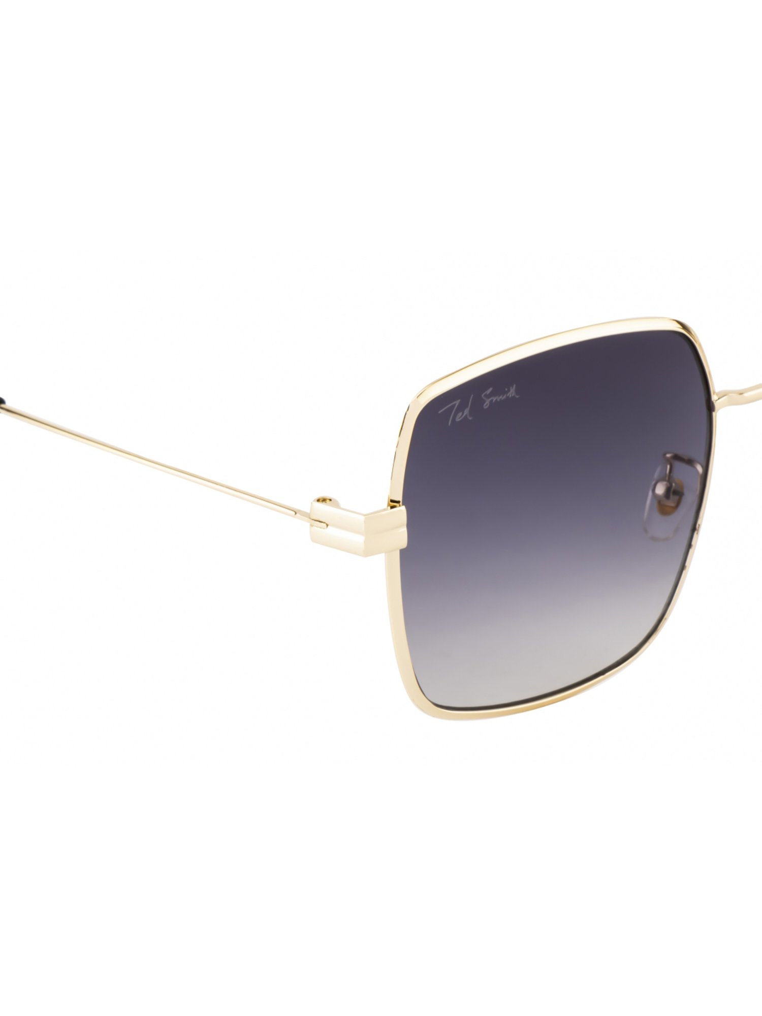 Ted Smith TSQUARE_C2 Blue Gradient Square Sunglasses