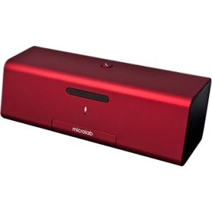 Microlab MD 212 Portable Bluetooth Speaker Dock with 30-pin Connecter and Mic (Red)