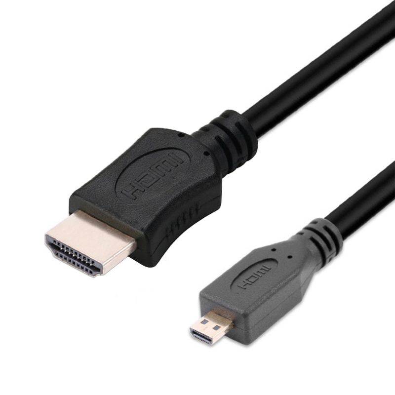 3 FT Micro HDMI to HDMI Cable TV AV Adapter for Mobile Phones Tablets HDTV 4K 3D