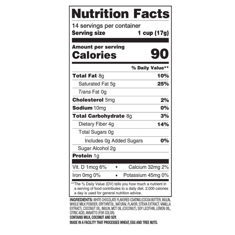 SlimFast Keto Fat Bomb Snack Cup - Iced Lemon Drop - 14ct