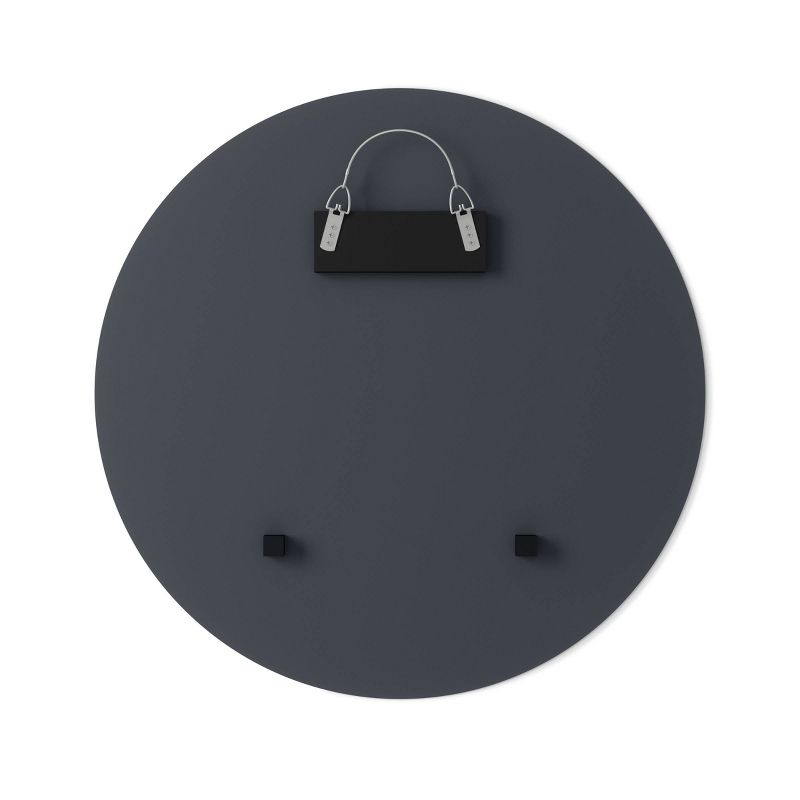 24" Hub Bevy Beveled Round Wall Mirror Smoke - Umbra