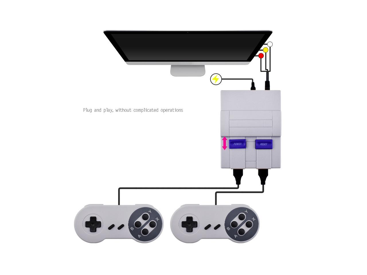 Super NES Classic Edition Console Super Mini SFC/SNES Retro Game Console Built-in 400 Games+2 Handle Controllers