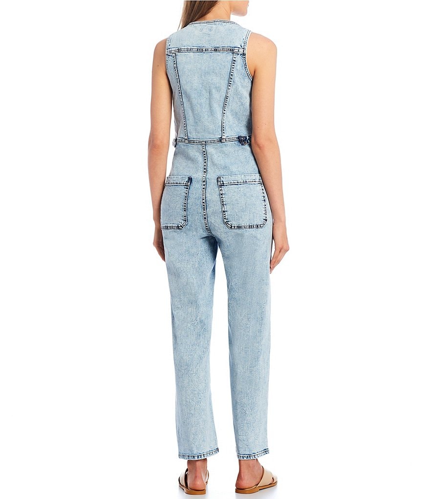 Coco + Jaimeson Strapless Elastic-Waist Laser-Cut Embroidered Knit Jumpsuit