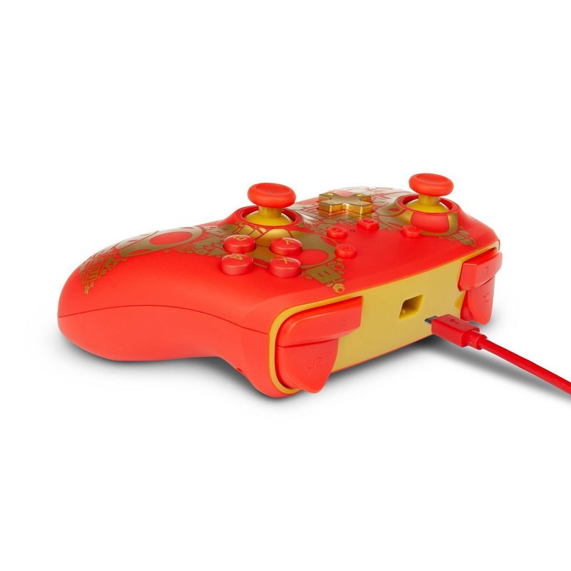 PowerA Enhanced Wired Controller for Nintendo Switch - Mario Golden M - Red