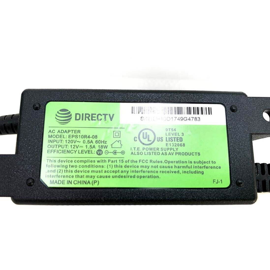 NEW Genuine Directv 12V 1.5A 18W AC Adapter Power Supply EPS10R0-15 EPS10R1-15 EPS10R3-15 EPS10R4-15 for At&t 4K Genie Mini Client Receiver H25  H25-100  H25-500  H25-700 C31 C31-700 Solid Black OEM