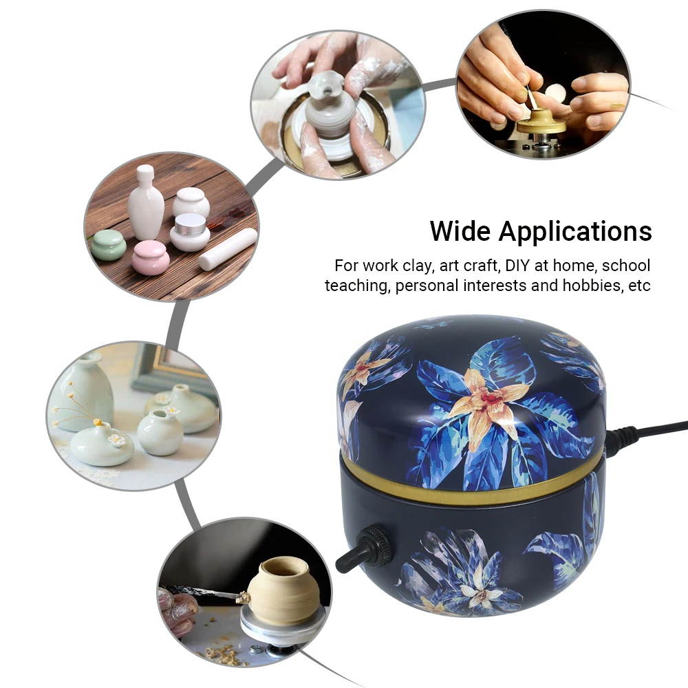 Ceramic Machine Electric Pottery Electric Pottery Wheel Ceramic Pottery DIY Machine for Kids Children Student Stepless Speed