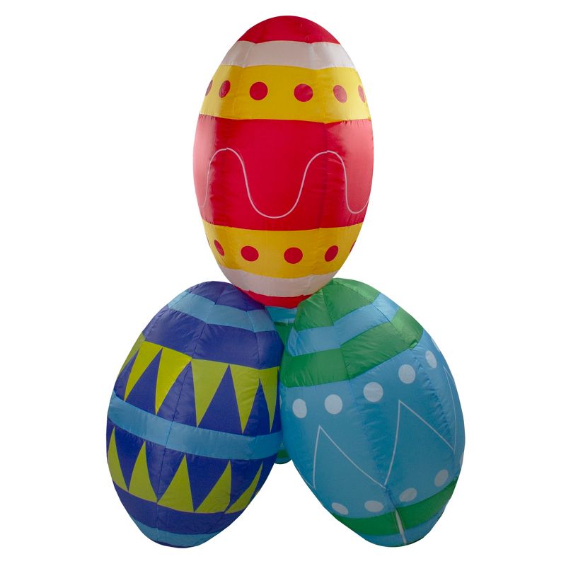 Gemmy Airblown Inflatable Snoopy with Bunny Ears and Decorated Egg, 3.5 ft Tall, white