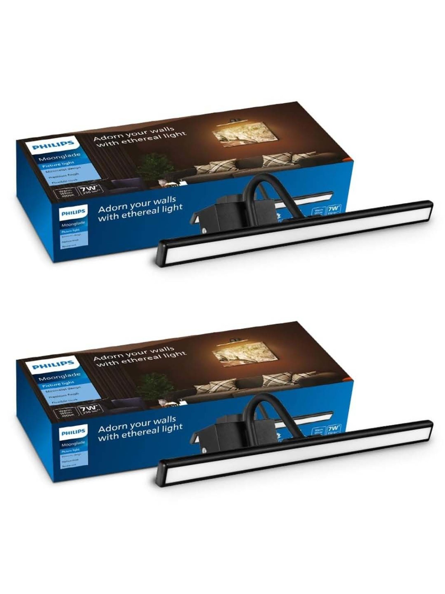 Philips 7W Picture Light for Display (Warm White, Pack of 2)