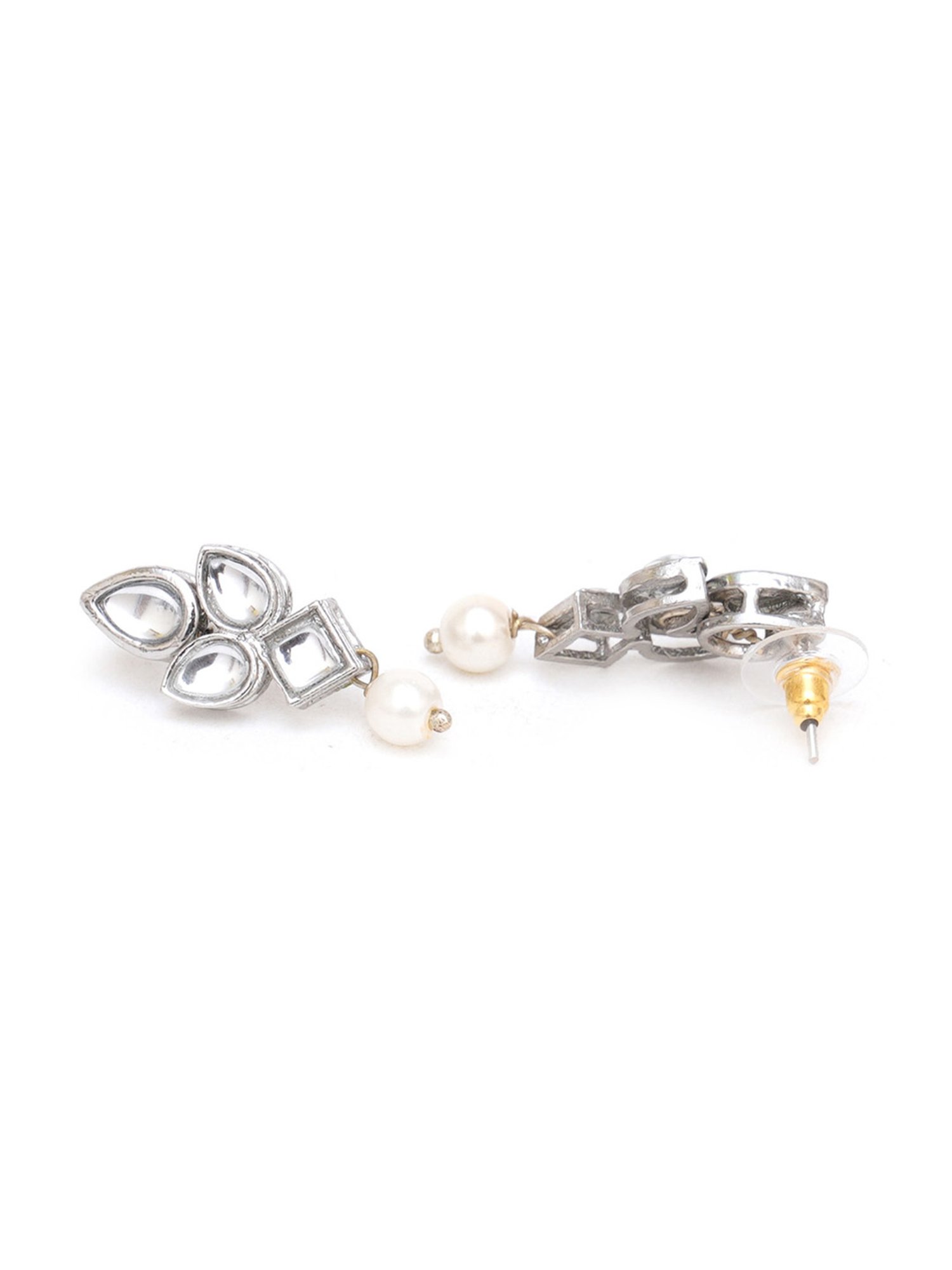 Karatcart Handcrafted Kundan Dangler & Stud Earrings - Set of 4