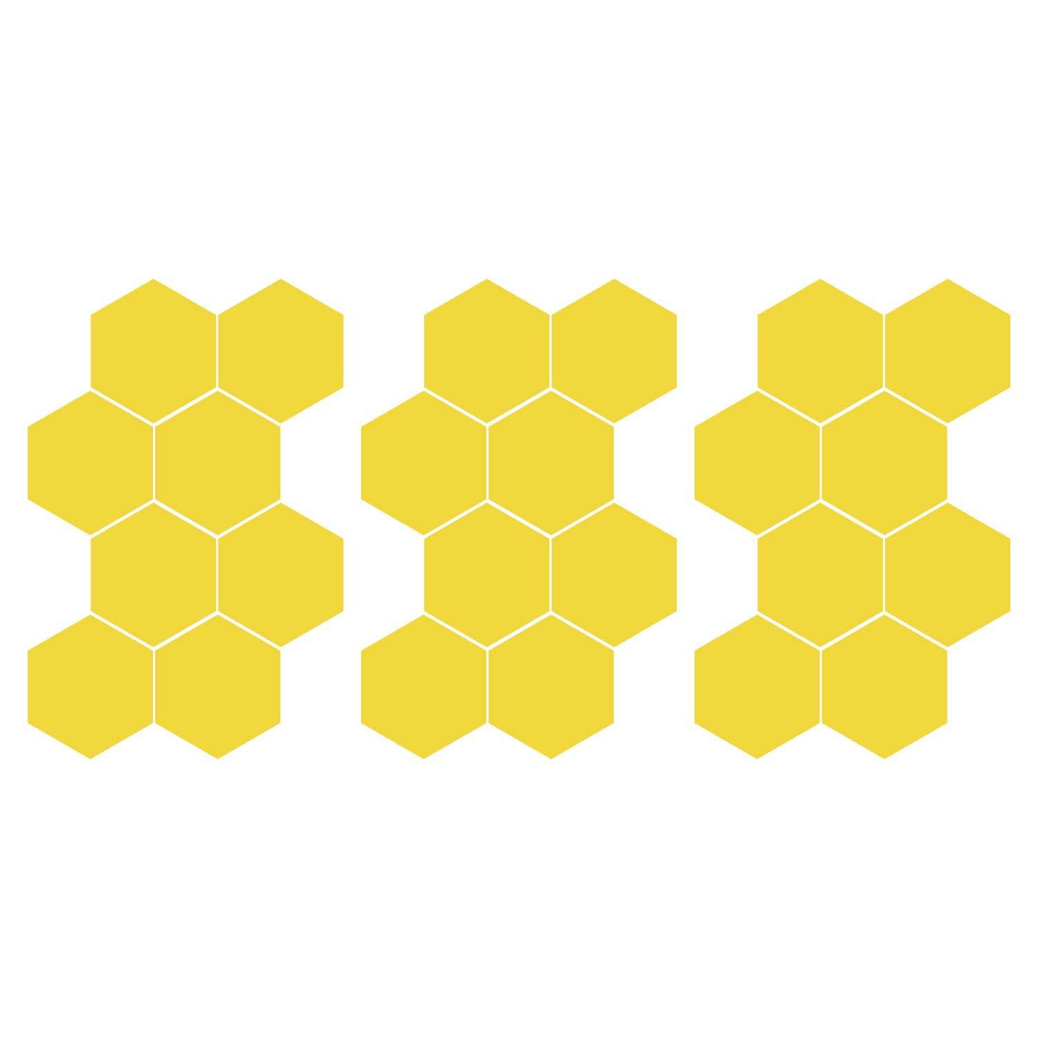 LiteMark 1 Inch Blue Hexagon Decals - Pack of 208