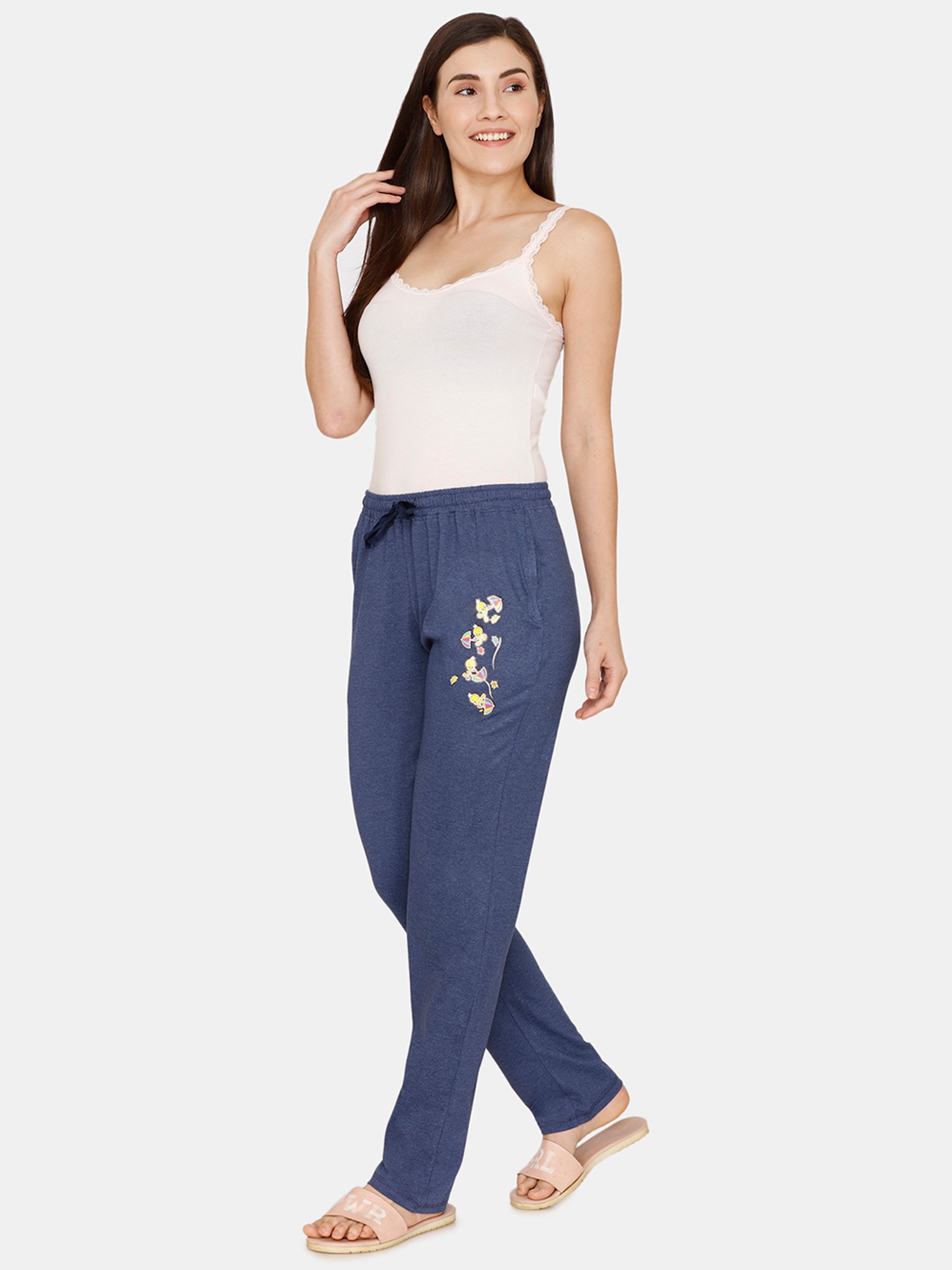Zivame Blue Printed Pyjamas