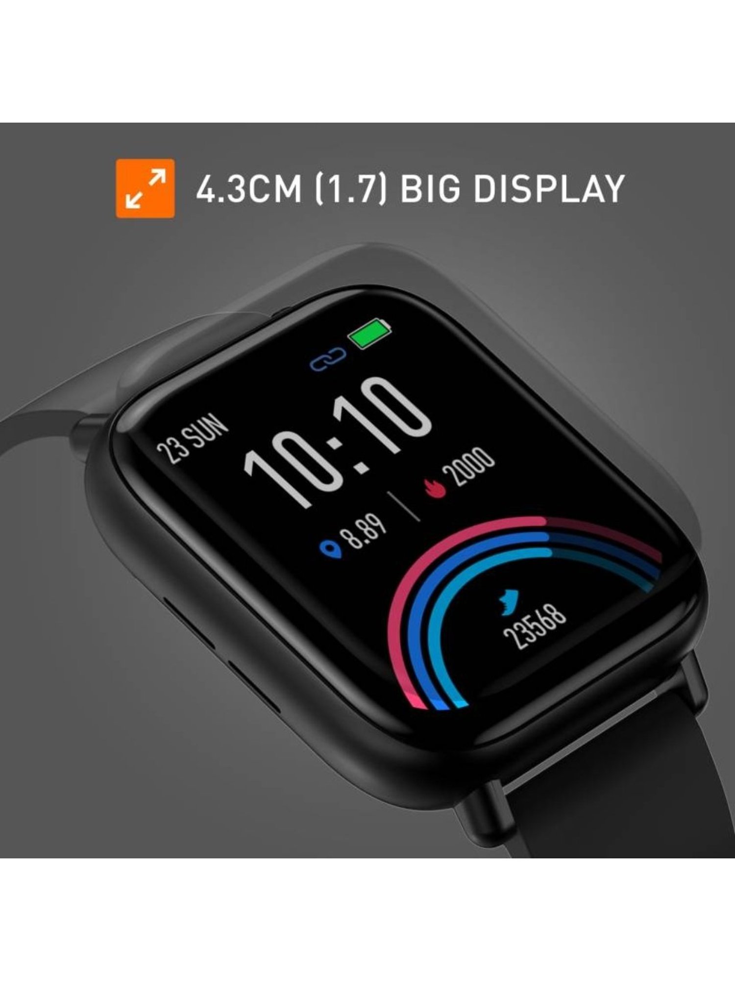 Gionee Stylfyt Ai Bluetooth Calling Metallic Frame Smartwatch (Matte Black Strap)