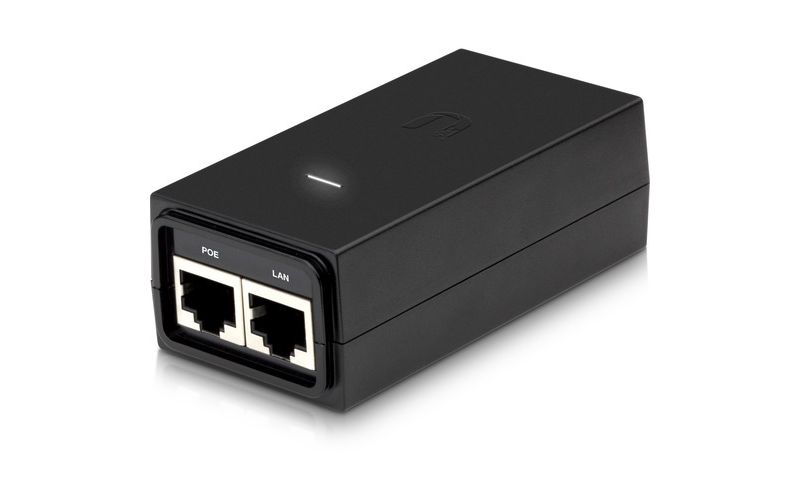 Ubiquiti POE-24-12W-G Power over Ethernet Injector - 120 V AC, 230 V AC Input - 24 V DC, 500 mA Output - 1 10/100/1000Base-T Input Port(s)
