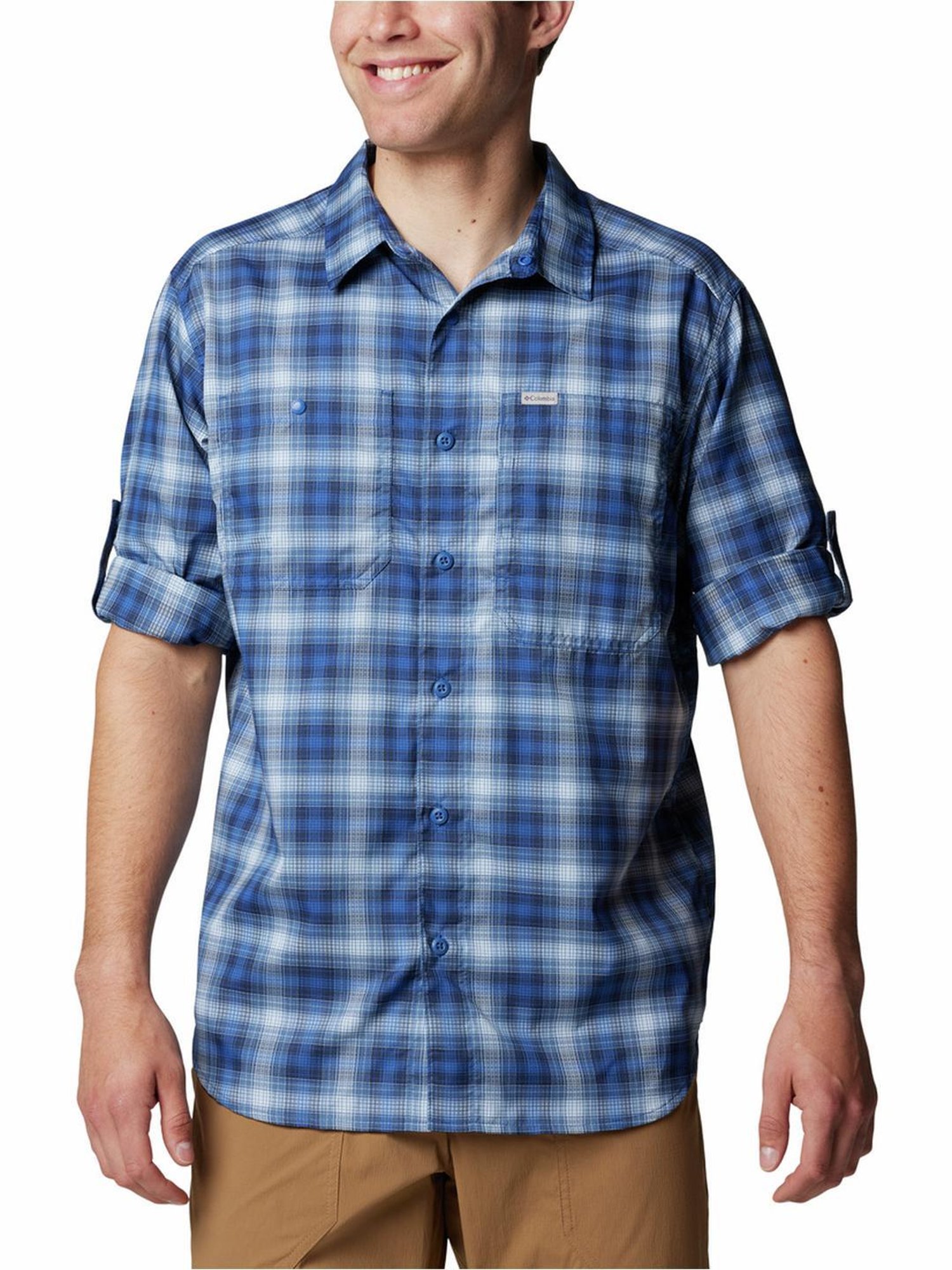 Columbia Mountain Blue Regular Fit Checks Shirt