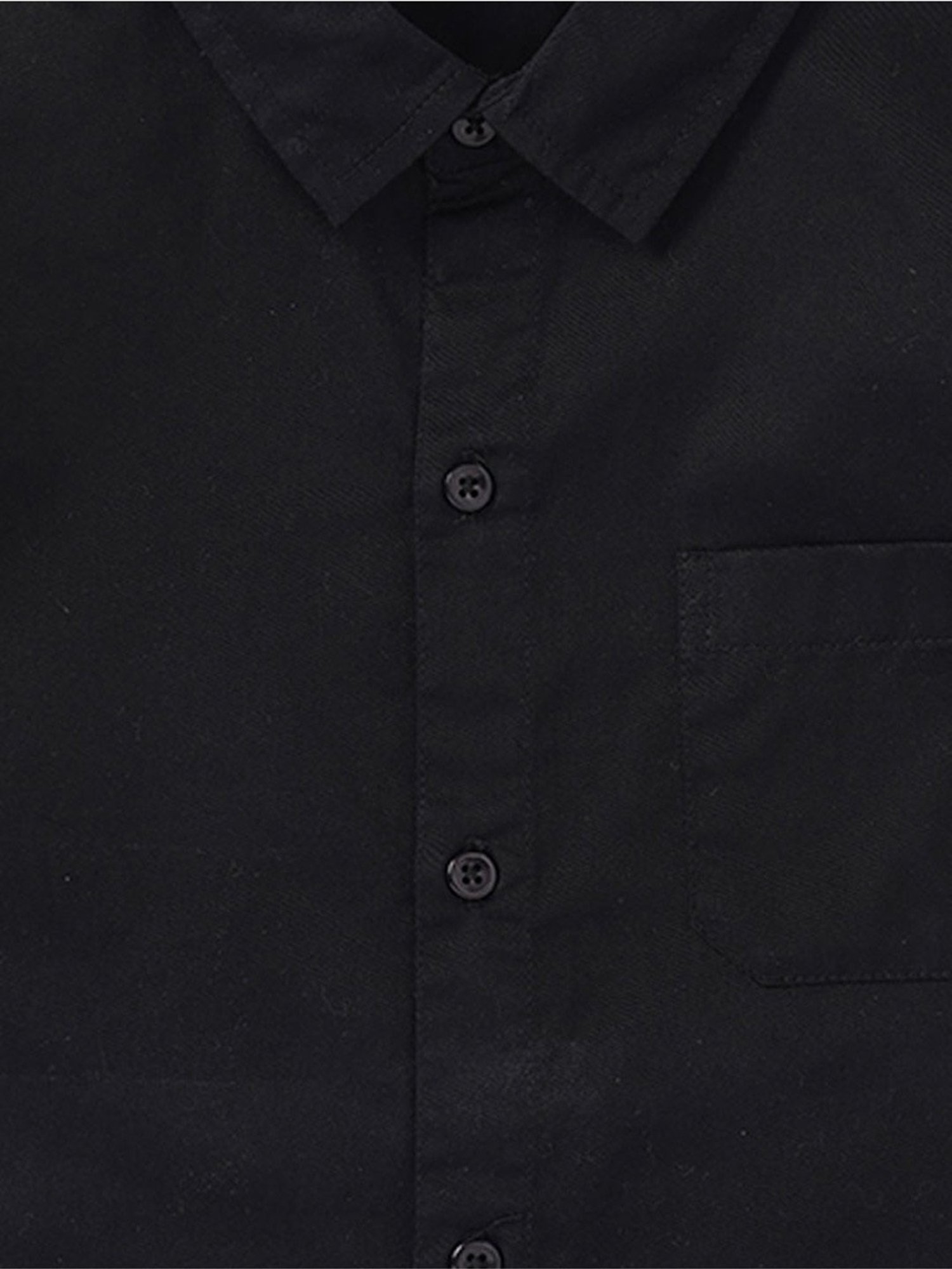 Edheads Kids Black Cotton Regular Fit Full Sleeves Shirt