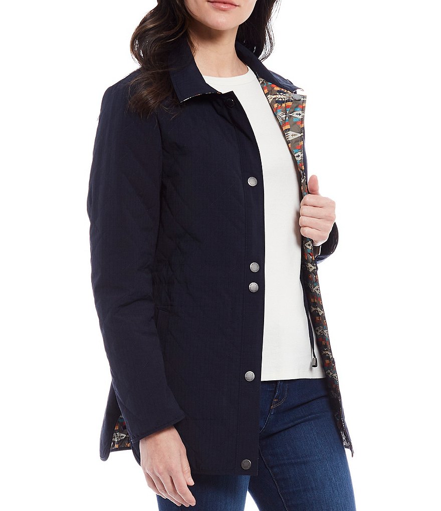 Ali Miles Printed Button Front Floral Wire Neck 3/4 Bell Sleeve Jacket