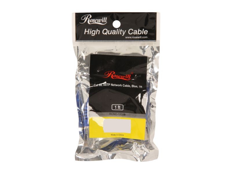 Rosewill RCNC-12010 3 ft. Cat 6A  Screened Shielded Twist Pairing (SSTP) Enhanced 550MHz Network Ethernet Cables