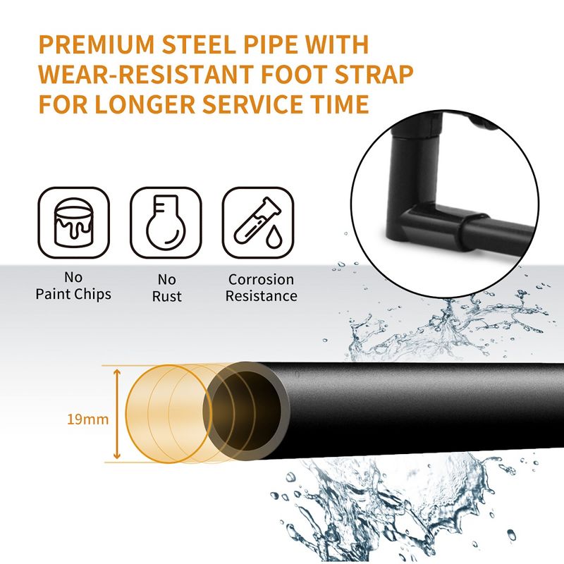 Home Basics Over the Door Metal Closet Rod, Silver